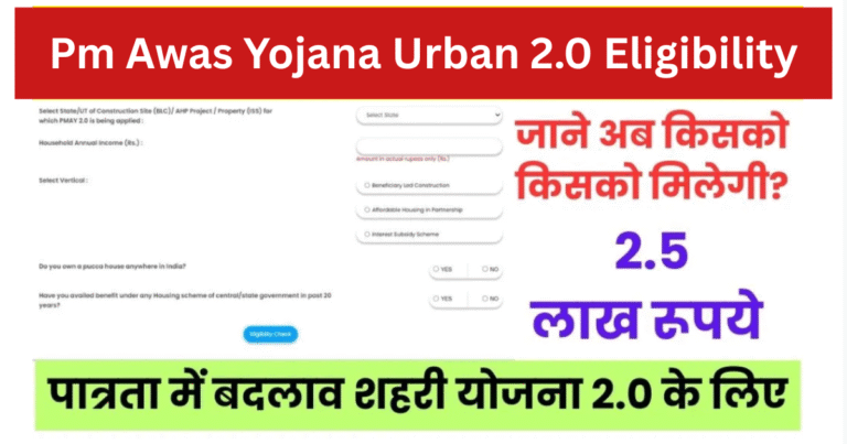 Pm Awas Yojana Urban 2.0 Eligibility Criteria In Hindi